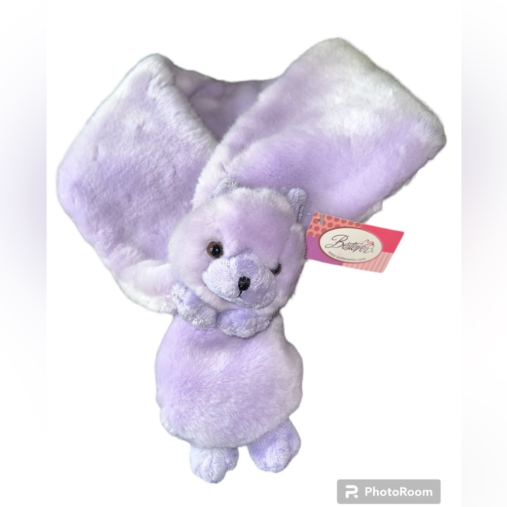 Bestever Purple Kitty Cat Kids Muffler Neck Warmer
